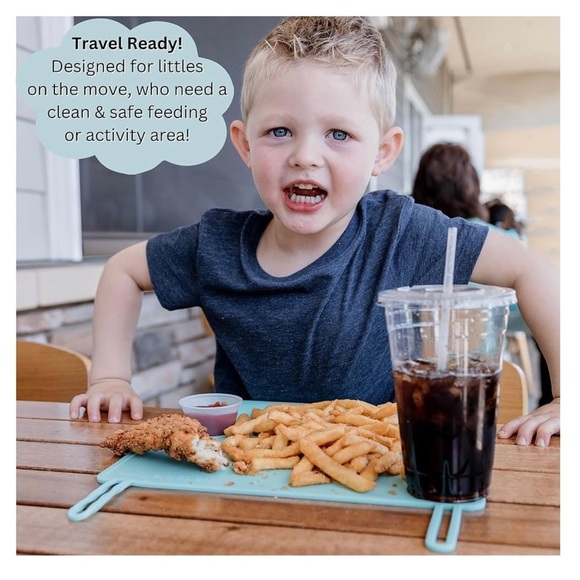 NWT in Box Table Tyke Roll Up Silicone Dining Mat Ballerina Pink - Picture 4 of 8